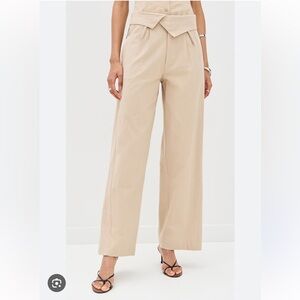 NWT Lioness La Mesa Beige Wide Leg Pants